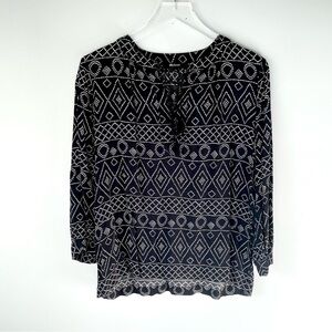 Madewell Aztec print tunic boho blouse